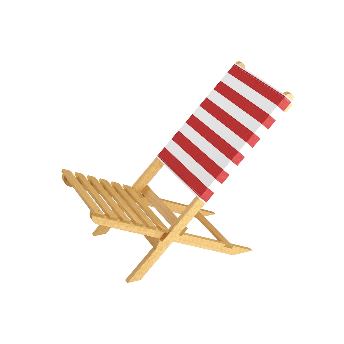 Klappstuhl Strandstuhl Anglerstuhl Gartenstuhl Stuhl zum Zusammenstecken rot-weißem Bezug V-10-353