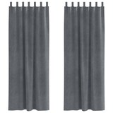 thumbnail of vidaXL Gordijnen met gordijnen 2 pcs Lichtgrijs 140 x 260 cm Fluweel