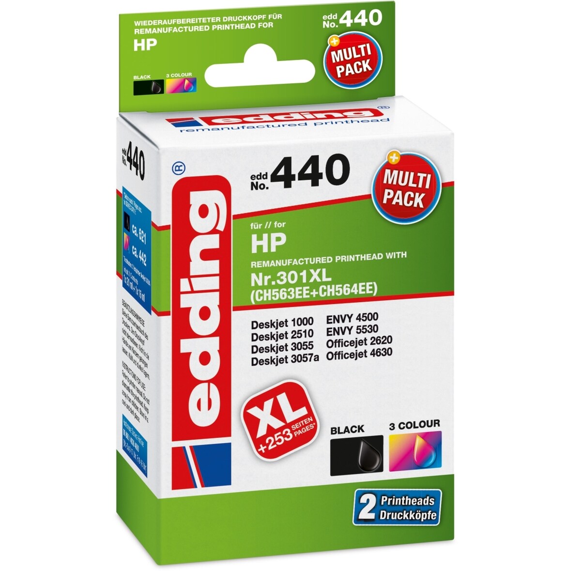 Tintenpatrone Multipack kompatibel mit HP No. 301XL+301XL Packung mit 12 Stück