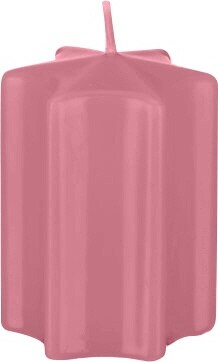 Sternkerzen Antique Pink 10 x Ø 6 cm, 4 Stück