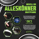 thumbnail of Morleos Bratpfanne 24 cm 2 Liter Antihaft Wabenstruktur Edelstahl Pfanne Gas Induktion Elektro kleine Pfanne Kratzfest Rostfrei Beschichtet Gastro