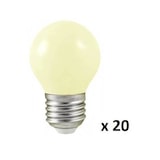 thumbnail of Guirlande guinguette extérieur 10M 20 ampoules LED blanc chaud E27 1W câble noir extensible