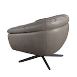 thumbnail of Angel Cerdá Grauer Leder-Drehsessel 5138C 87 x 85 x 74