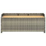 thumbnail of vidaXL Gartenbank mit Stauraum 120 cm Poly Rattan Grau