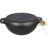 thumbnail of Schmortopf aus Gusseisen – 8 Liter – Kochen im Freien – Grillpfanne aus Gusseisen – Geschenk – Kochgeschirrset – PFAS-frei – Schwarz