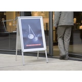 thumbnail of FRANKEN Plakatständer Kundenstopper A2 mit Klapprahmentechnik, freistehend, doppelseitig, Aluminiumrahmen, Standard, BSA2