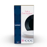 thumbnail of Luminarc Harena Vajilla Negra y Blanca de Vidrio 18 Piezas - 6 Personas