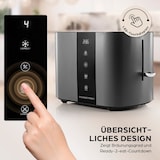 thumbnail of GOURMETmaxx Toaster, 2 Scheiben - 6 Bräunungsgrade, Touchscreen, Brötchenaufsatz