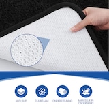 thumbnail of HGMD Toiletmat antislip - Zwart - 50x50 cm - Wc mat - Douchemat – Badmat Badkamer – Vloermat – Badmat set wc mat – Badmat set antislip -