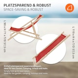 thumbnail of ECD Germany 10er Set Liegestuhl klappbar Rot, Holz, verstellbare Rückenlehne mit 3 Positionen, bis 120 kg, Gartenliege Sonnenliege Strandliege