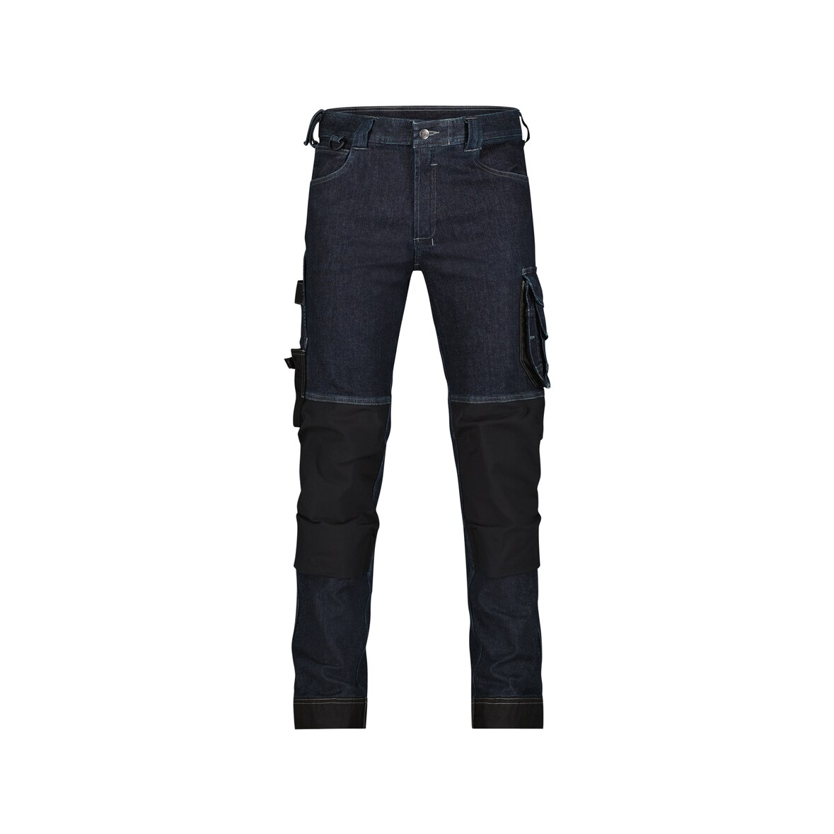 DASSY Stretch-Arbeitsjeans KYOTO - Mit Kniepolstertaschen - 4-Wege-Stretch jeansblau/schwarz 46 STANDARD