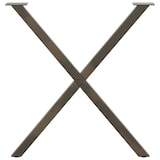 thumbnail of Helloshop26 - Set aus 2 X-förmigen Tischbeinen für einen 80 x 72 cm Esstisch modernes Design Ausführung in Naturstahl 02_0057196