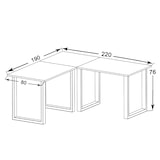 thumbnail of Büromöbel Eckschreibtisch Lona 80 cm U Alu Schwarz