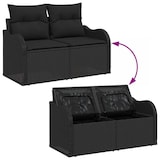 thumbnail of vidaXL Garten-Sofa-Set mit Speicher 8 pcs Schwarz Poly Rattan