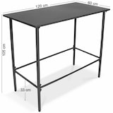 thumbnail of Table haute à manger en métal taupe 120 cm