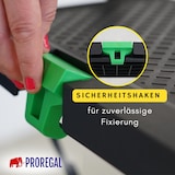 thumbnail of PROREGAL Profi-Trittleiter klappbar mit Handbügel und Werkzeugablage 4 Stufen 160x51x87cm Traglast 150kg Stahl Schwarz Klappleiter Haushaltsleiter