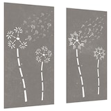 thumbnail of vidaXL Wanddecoratie tuin 2 st bloemenontwerp 105x55 cm cortenstaal