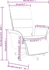 thumbnail of vidaXL Massagesessel mit Fußteil Schwarz Stoff