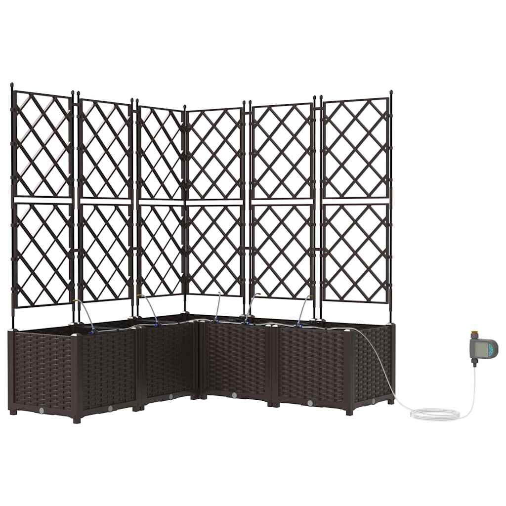 vidaXL Gartenpflanzer Braun 120 x 120 x 142 cm Stahl