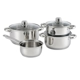 thumbnail of WellHome - Batería de Cocina con Juego de 2 Sartenes en Acero inoxidable ø20/24cm, Aptas para inducción y SIN revestimiento antiadherente
