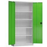 thumbnail of ClassiX Flügeltürenschrank, 1945 x 920 x 420 mm, lichtgrau/gelbgrün