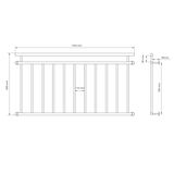 thumbnail of ECD Germany Französischer Balkon 90x156 cm Anthrazit matt | 11 Stäbe, Stahl pulverbeschichtet, Fenstergitter