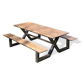 thumbnail of Table de jardin en aluminium anthracite et plateau HPL effet bois - VANCOUVER