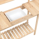 thumbnail of vidaXL Oppottafel met spoelbak 147,5x44x139,5 cm massief vurenhout