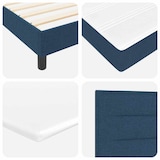 thumbnail of vidaXL Boxspringbett mit Kissen mit Kopfteil Blau 160 x 200 cm Stoff