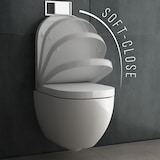 thumbnail of Alpenberger Toilette mit Geberit Spülkasten und Drückerplatte | Spülrandloses Hänge WC mit Bidet Funktion | Dusch WC mit WC Sitz | Vorwandelement WC