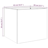 thumbnail of vidaXL Pflanzkübel 2 Stk. Anthrazit 42x40x39 cm Stahl