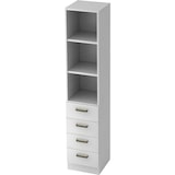 thumbnail of bümö office Aktenschrank Regal mit Schubladen, Büroschrank schmal aus FSC-Holz, 40cm breit in weiß - Aktenregal & Schubladenschrank mit