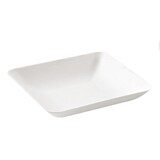 thumbnail of 50 BIO Fingerfood Schale quadratisch aus Zuckerrohr Weiss 6,3x6,3 cm Teller Zuckerrohrteller Zuckerrohrschale Einwegschale Einmalschale Einwegteller