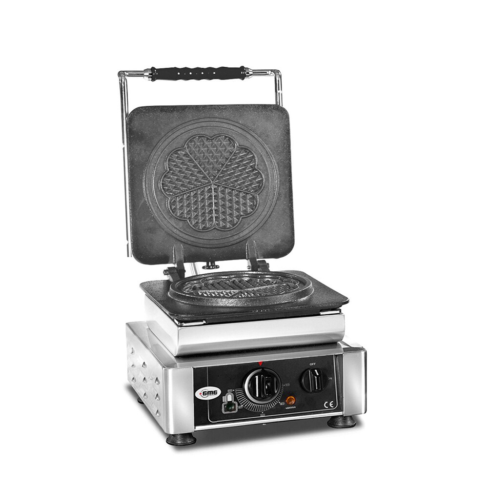 GMG - Waffeleisen Amore-M - 1x (Ø 17cm) - Wechselbare Backplatte & einfache Montage - 50° bis 300°C - Leichte Reinigung
