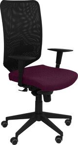 thumbnail of Ossa Negra Silla  y  Respaldo de malla en color negro y asiento tapizado en tejido BALI color morado