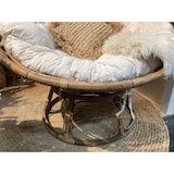 thumbnail of Papasan Sessel Rattansessel Schalensitz Ø 112cm Rattan Sitzkissen Garten Indoor