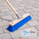 thumbnail of Blue-Star Besen 60 cm Breit mit blauen Borsten und stabilem Stiel Holzstiel 160 cm Lang Straßenbesen für Außen Garten Haus usw.