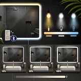 thumbnail of Espelho de casa de banho Jericho com Bluetooth 60x80 cm