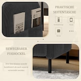 thumbnail of Zweisitzer Sofa 120x75 cm aus Cord mit ergonomischer Rückenlehne – Stilvolles Design und hoher Komfort in Grau