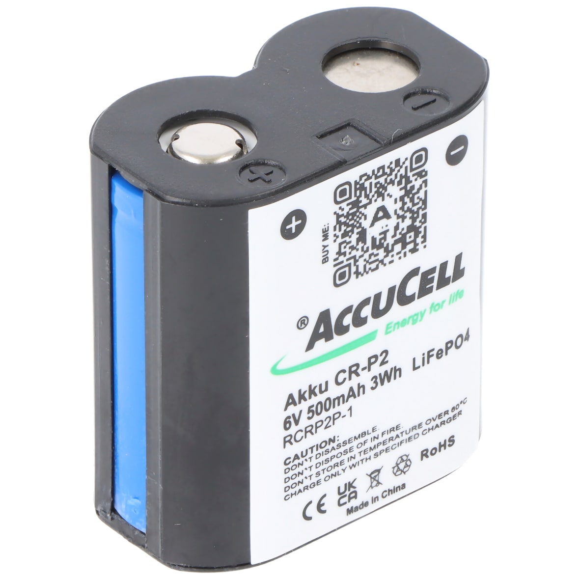 Akku CR-P2 der aufladbare LiFePo4 Akku CRP2 CR-P2 Batterie wiederaufladbar 6 Volt