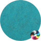 thumbnail of BIASTO - Premium Filz Untersetzer - rund 10cm - Farbe: petrol-meliert (HF044). Design Glas-Untersetzer für Getränke, Tisch, Bar, Tasse, Vase