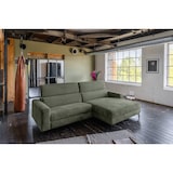 thumbnail of KAWOLA Sofa LAISKA Ecksofa Cord olivgrün Longchair rechts