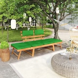 thumbnail of vidaXL Gartenbank mit Auflagen 2-in-1 190 cm Massivholz Akazie