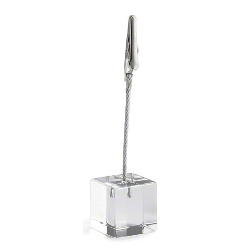 TABLECRAFT - CH5/6 - Pack com 6 unidades - Porta-cartões com base quadrada - 2,5 x 2,5 x 1,5 cm - Transparente