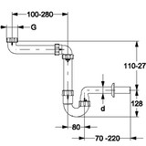 thumbnail of Haas Waschtisch-Raumsparsiphon/Möbelsiphon 1 1/4" DN32