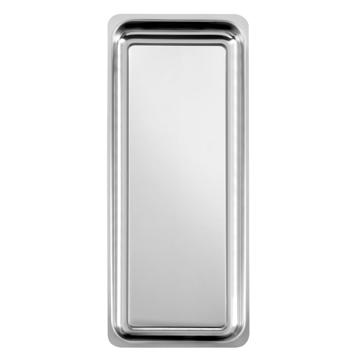 Plat inox demi-profond 55 x 22 cm H 4 cm Stellinox