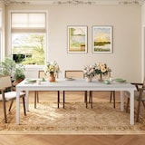 thumbnail of Mesa de comedor rectangular Tribesigns de 200 cm de largo para 6 a 8 personas, blanca