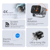 thumbnail of Mini Videoprojecteur 4K Android Portable 4000 Lumens WiFi Bluetooth YONIS