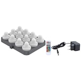 thumbnail of METRO PROFESSIONAL Mini LED lampen set van 12, Tilo Twist, kunststof, Ø 5.7 x 6.7 cm, dimbaar, afstandsbediening, meerkleurig