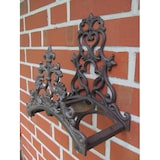 thumbnail of Schlauchhalter Gusseisen Braun Antik Wandhalterung Gartenschlauchhalter Vintage Design Wandmontage 32x29x15,5 cm wetterfest Gartendeko Gartenhalter